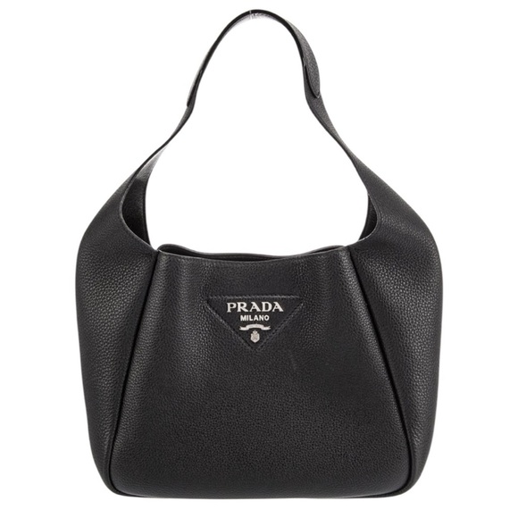 PradaLeather Dynamique Handle Bag - Black